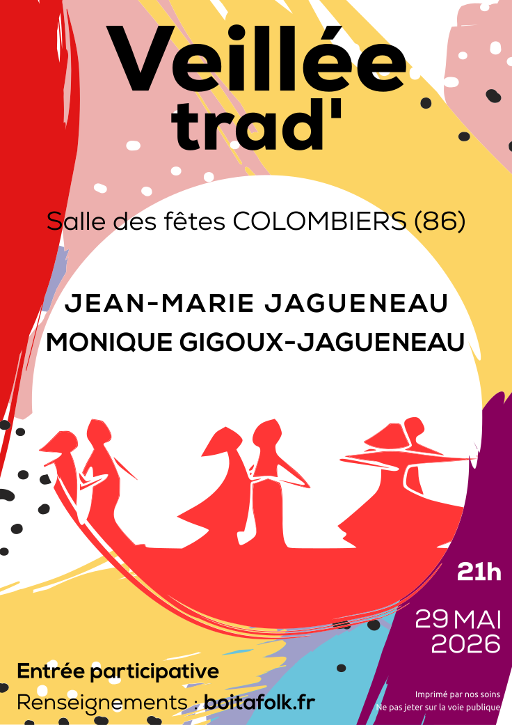 Affiche de la veillée trad du 29 mai 2026 avec Jean-Marie Jagueneau